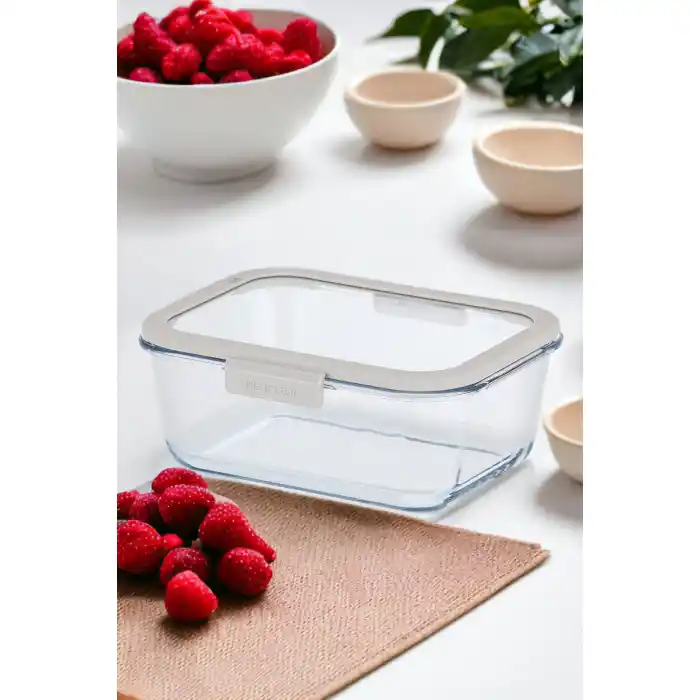 Fika Glace Cam Saklama Kabı 460 ml. Bej