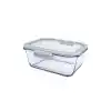 Fika Glace Cam Saklama Kabı 1900 ml. Gri