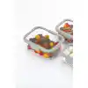 Fika Glace Cam Saklama Kabı 800 ml. Gri