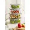 Fika Glace Cam Saklama Kabı 460 ml. Gri