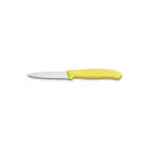 6.7636.L118 SwissClassic 8 cm. Tırtıklı Soyma Bıçağı Sarı