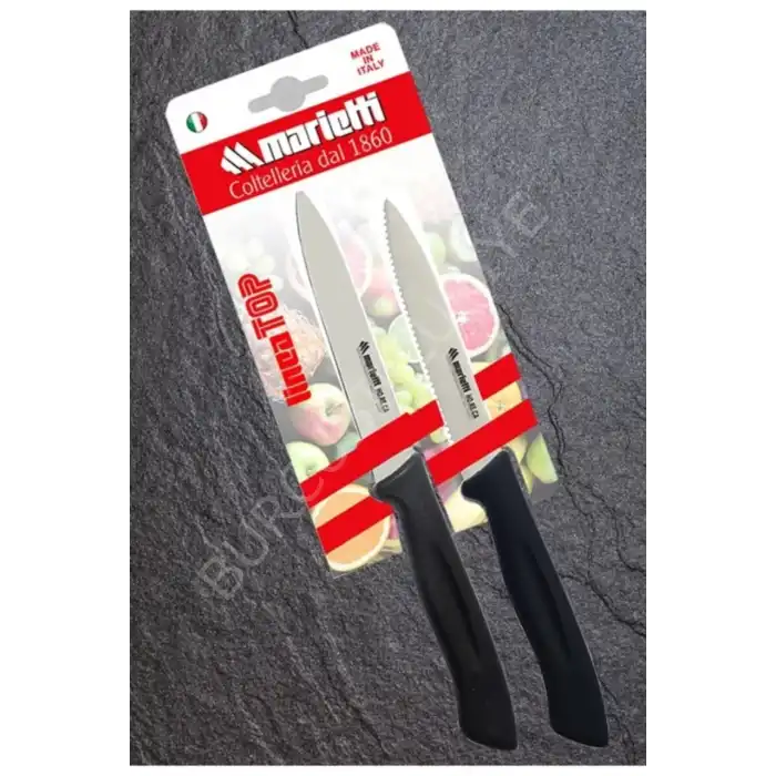 Marietti Orijinal 2li Düz Tırtıklı Bıçak Meyve Sebze Soyma Bıçağı 4748tp