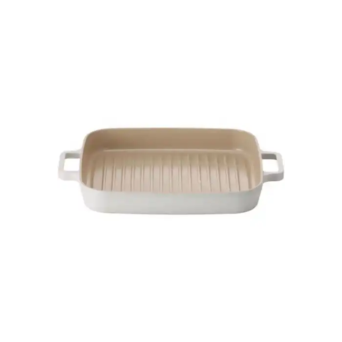 Fika Dikdörtgen Grill Tava 28 cm. Bej