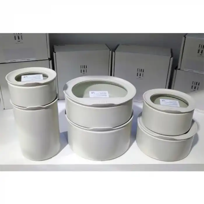 Fika One 6 lı Seramik Saklama Kabı Seti Buz Beyaz