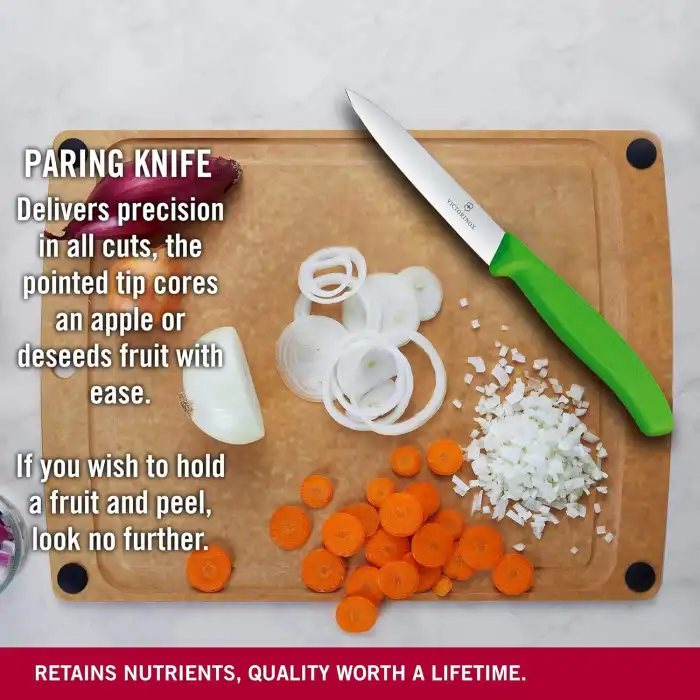 6.7706.L114 Swissclassic 10 cm. Düz Kenarlı Soyma Bıçağı Yeşil