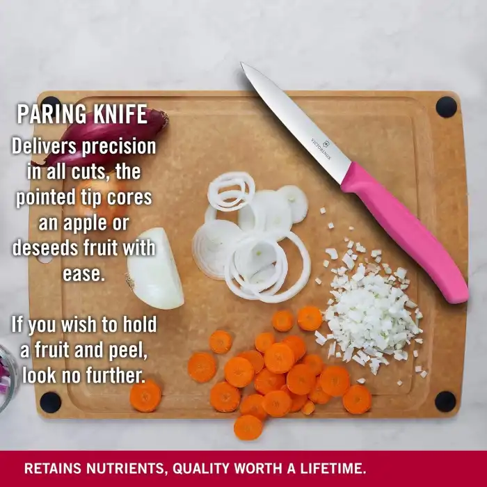 6.7706.L115 Swissclassic 10 cm. Düz Kenarlı Soyma Bıçağı Pembe