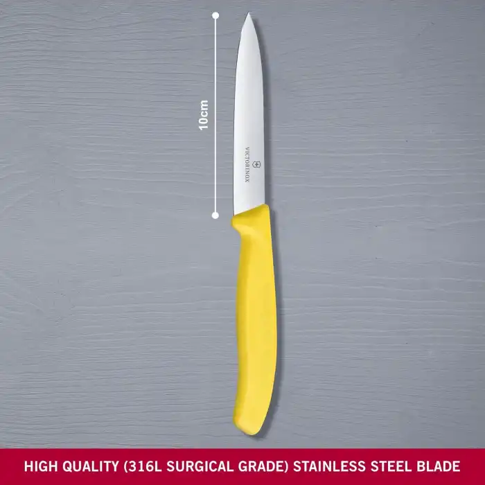 6.7706.L118 Swissclassic 10 cm. Düz Kenarlı Soyma Bıçağı Sarı