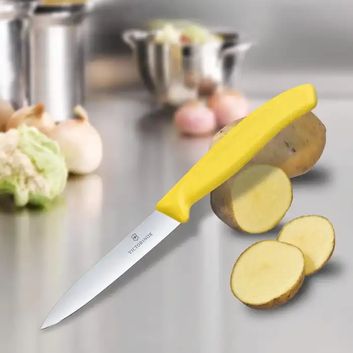 6.7706.L118 Swissclassic 10 cm. Düz Kenarlı Soyma Bıçağı Sarı