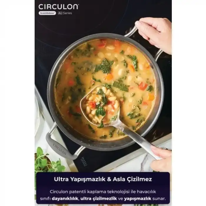Circulon 24 cm Kapaklı Derin Tencere