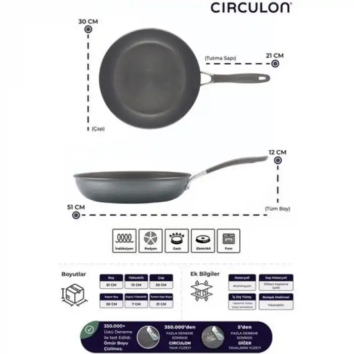 Circulon 30 cm Kızartma Tavası