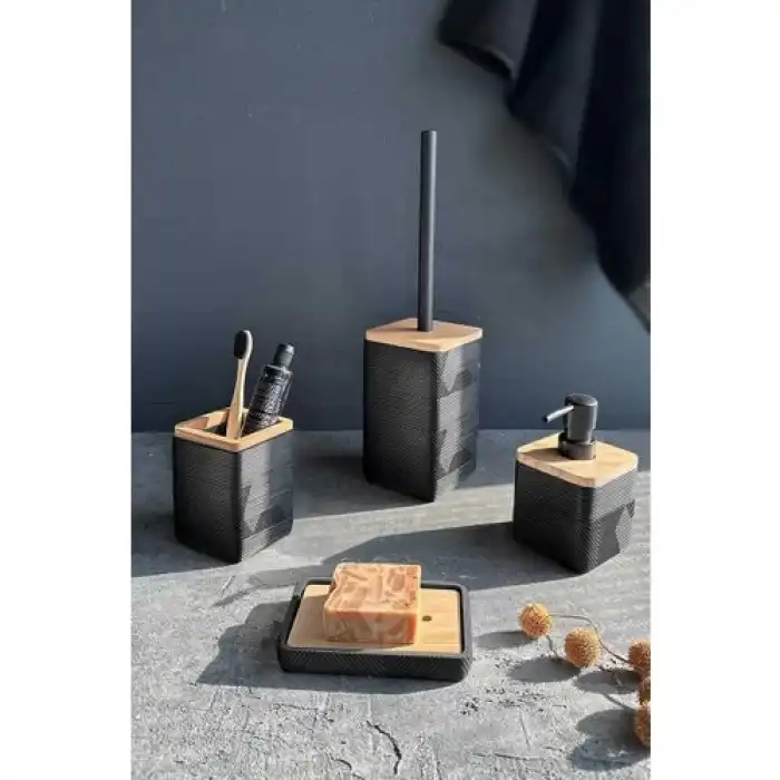 Primanova Madera Sıvı Sabunluk Siyah