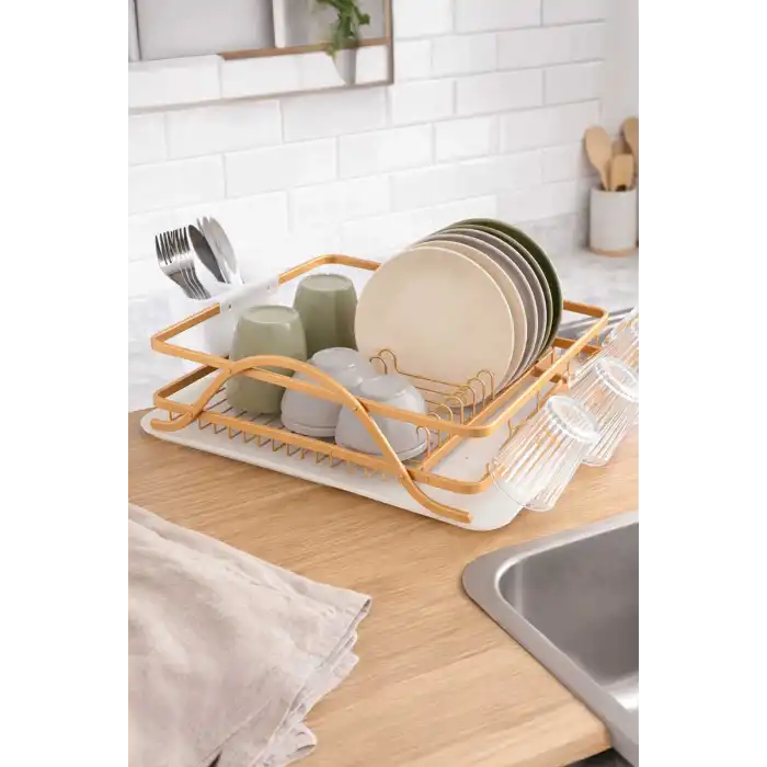 Bianka Bulaşık Sepeti Alüminyum Gold