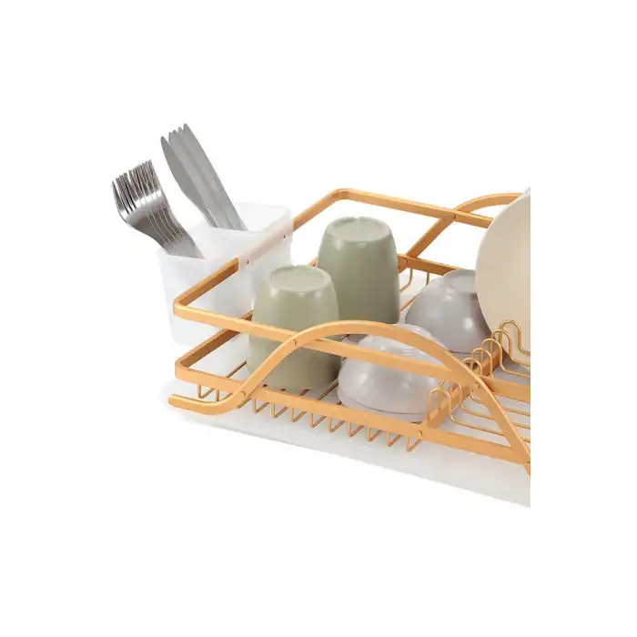 Bianka Bulaşık Sepeti Alüminyum Gold