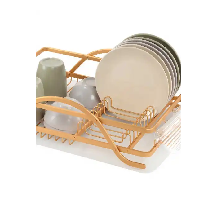Bianka Bulaşık Sepeti Alüminyum Gold