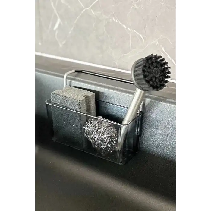 Mutfak Evye İçi Süngerlik - Şeffaf & Siyah