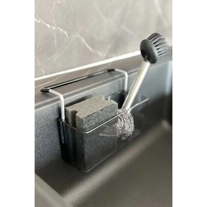 Mutfak Evye İçi Süngerlik - Şeffaf & Siyah