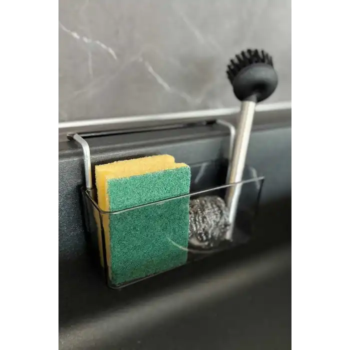 Mutfak Evye İçi Süngerlik - Şeffaf & Siyah