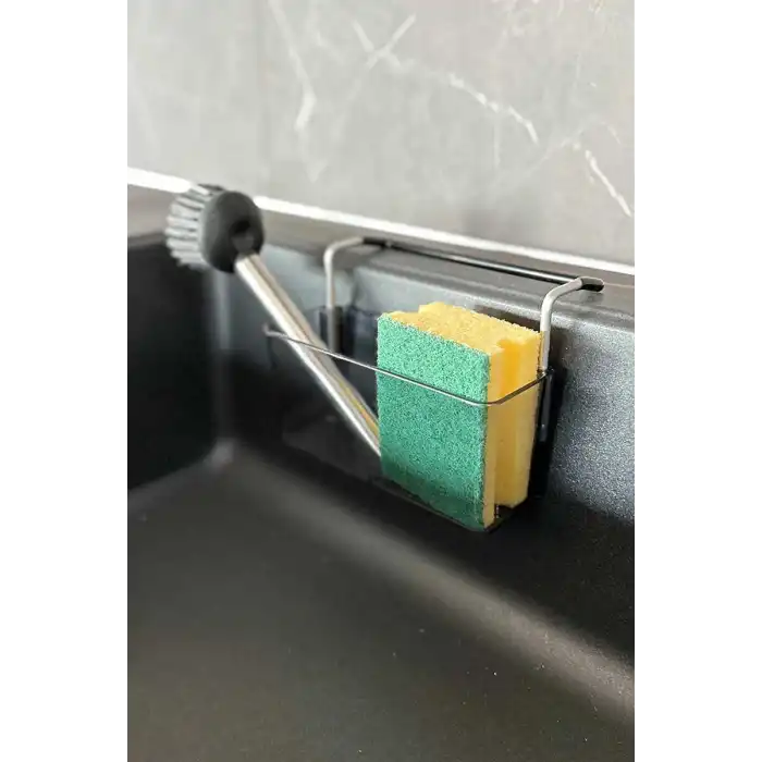 Mutfak Evye İçi Süngerlik - Şeffaf & Siyah