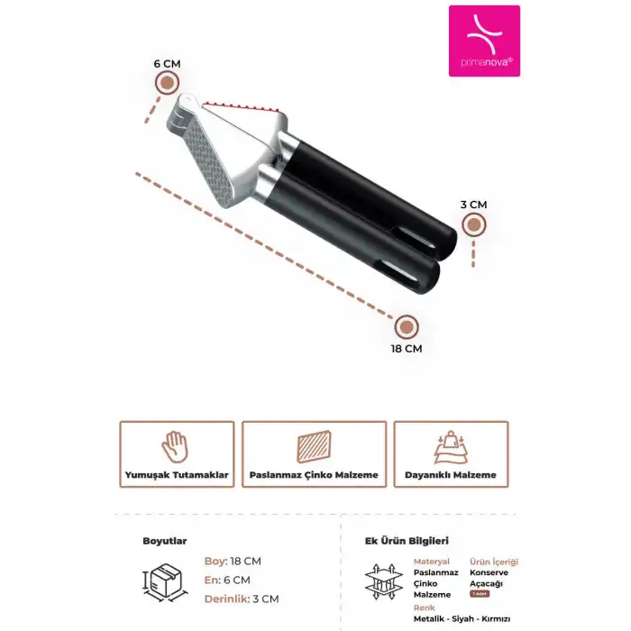 Sarımsak Ezici - Siyah