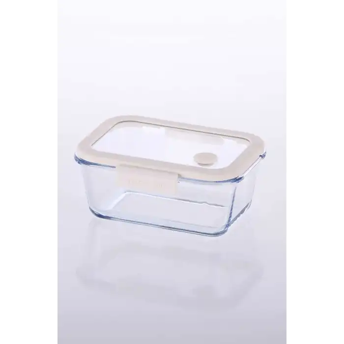 Fika Glace Vakumlu Cam Saklama Kabı 800 Ml Bej