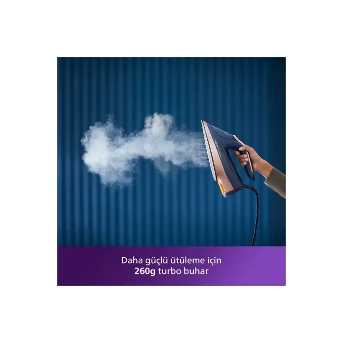 DST 8050 Azur Buharlı Ütü 3000 Watt 8g/dk Sürekli Buhar 260g Şok Buhar