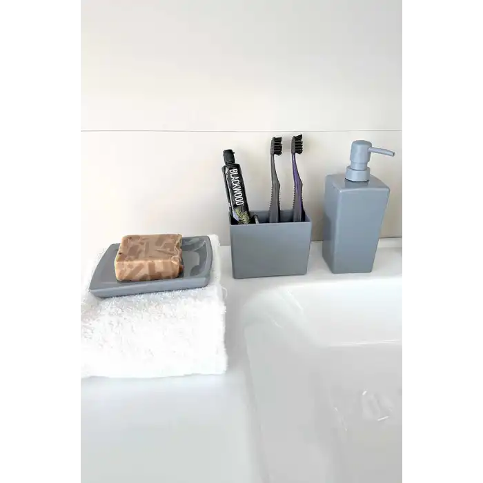 Biga 5 Parça Banyo Seti Gri