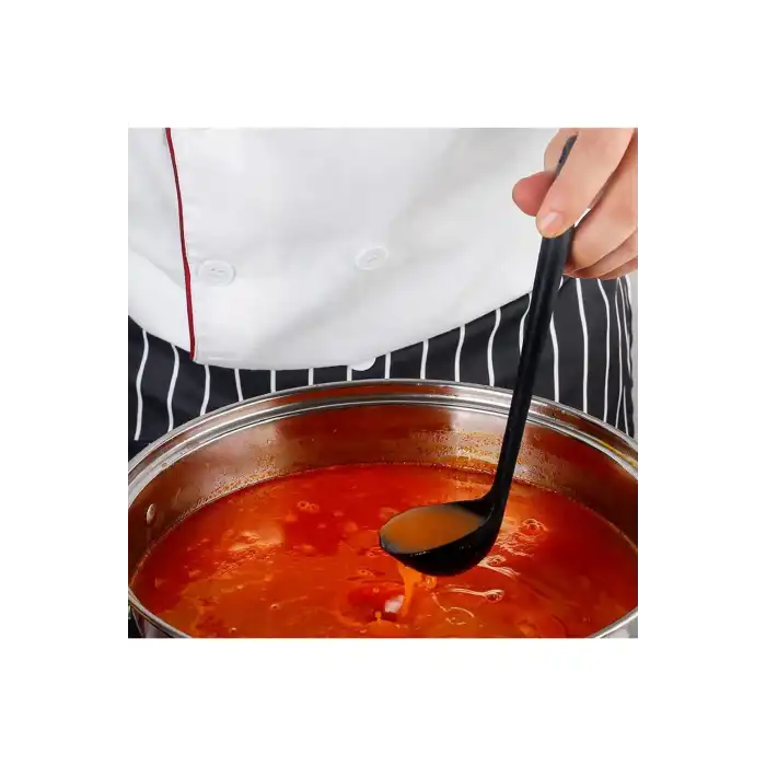 Burcummm Silikon 2 li Uzun Kepçe Seti Kırmızı & Siyah