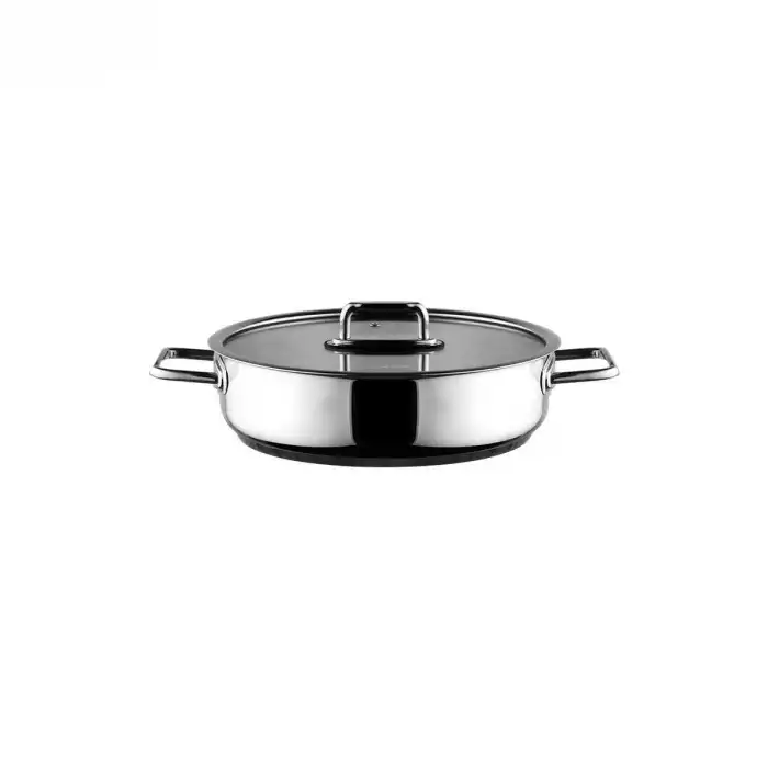 Colombus Paslanmaz Çelik Basık Tencere 24 cm.