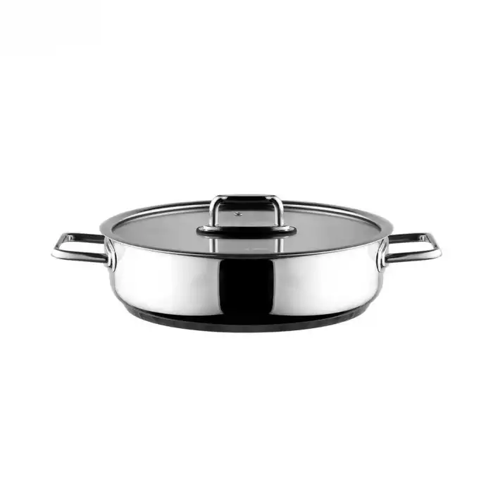 Colombus Paslanmaz Çelik Basık Tencere 26 cm.