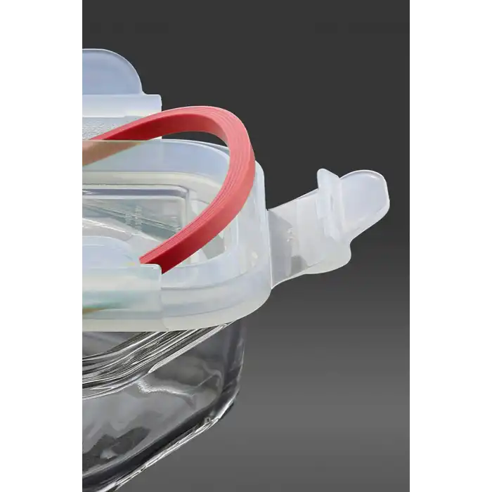 Dikdörtgen Cam Saklama Kabı 1730 Ml