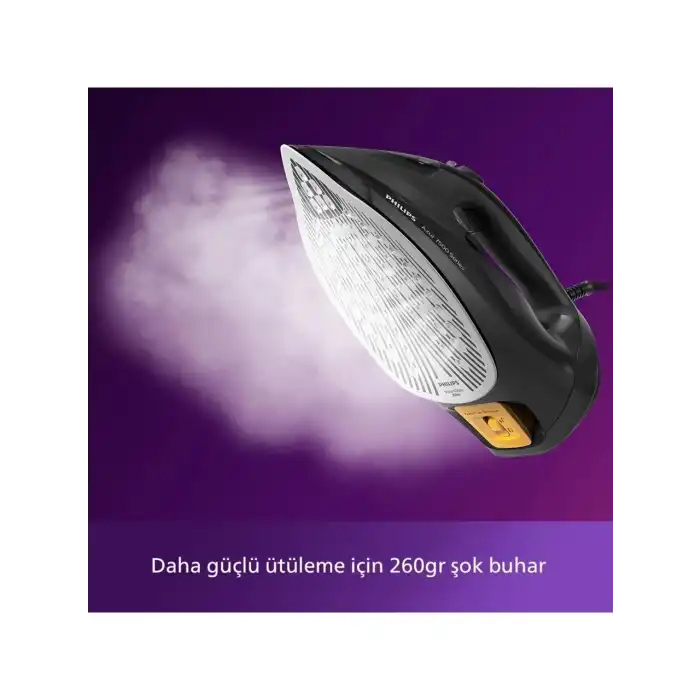 DST 7511/80 Azur Buharlı Ütü 3200 Watt 8g/dk Sürekli Buhar 260g Şok Buhar