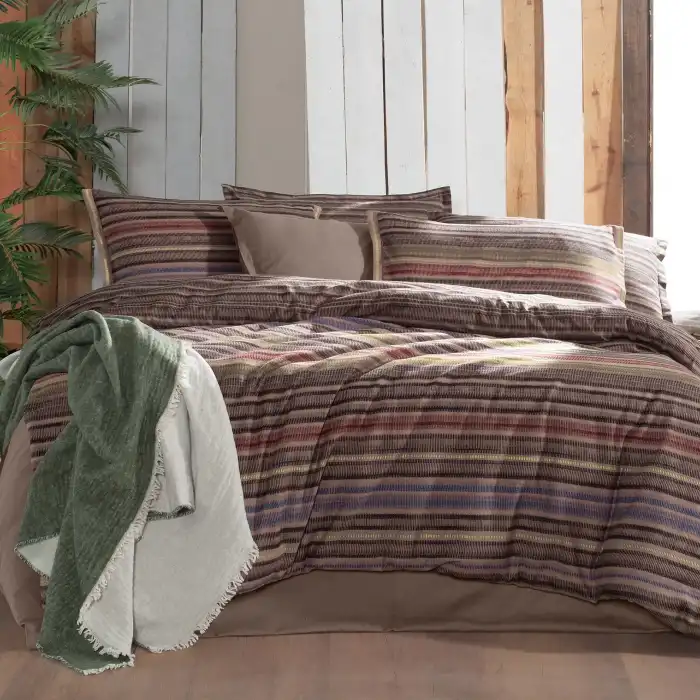 Fauna V1 Flanel Çift Kişilik Nevresim Takımı