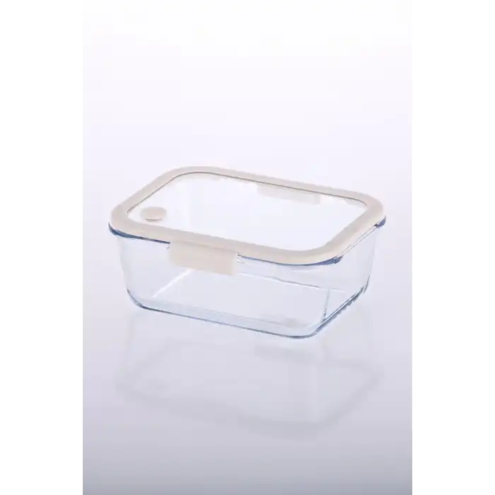 Fika Glace Vakumlu Cam Saklama Kabı 1900 Ml Bej