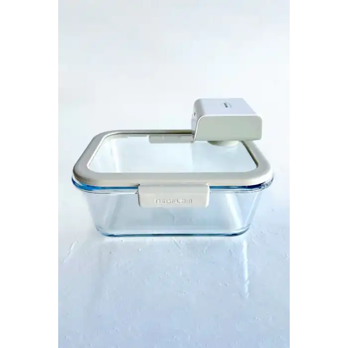 Fika Glace Vakumlu Cam Saklama Kabı Bej 5 Parça Set