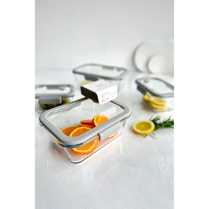 Fika Glace Vakumlu Saklama Kabı Seti Gri 5 Parça