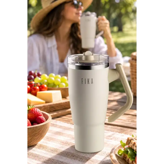 Fika Lumi Bej 1200 Ml Bardak Termos