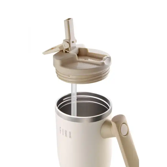 Fika Lumi Döner Kulplu Termos Bej 950 Ml