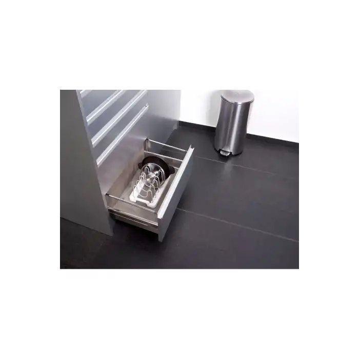 Fin Dolap Içi Tencere Kapak Tutucu Siyah