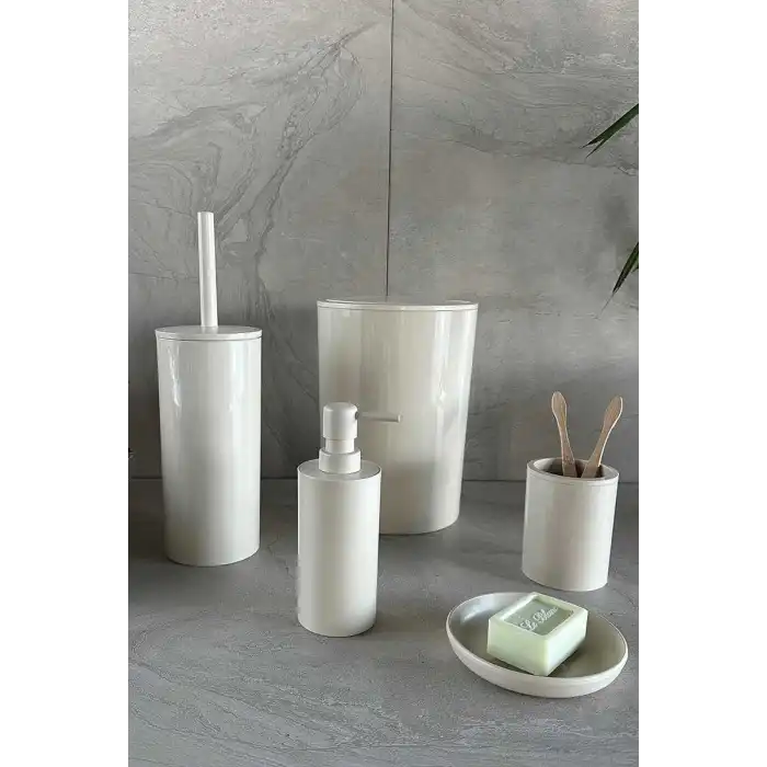 Flores 5 Parça Banyo Seti Bej