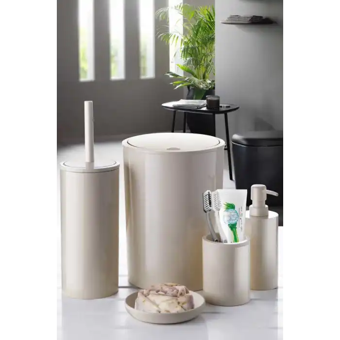 Flores 5 Parça Banyo Seti Bej