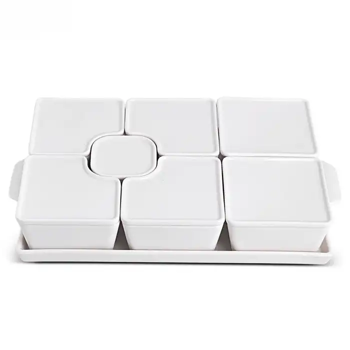 15 Parça Tepsili Dikdörtgen Kahvaltılık