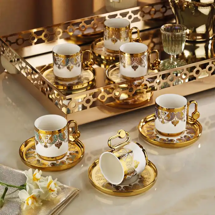 Latife 6 Kişilik Türk Kahve Fincan Takımı