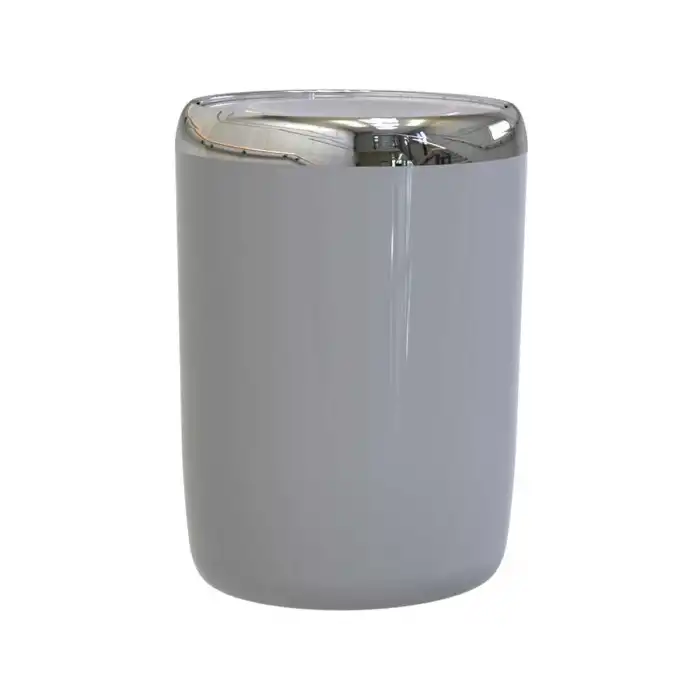 Lima Çöp Kovası Gri Plastik Gövde Krom Dekorlu 6 l.