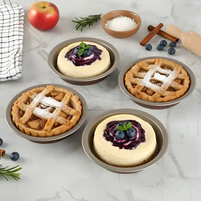 Mini 4 lü Tart Kalıbı Kahverengi