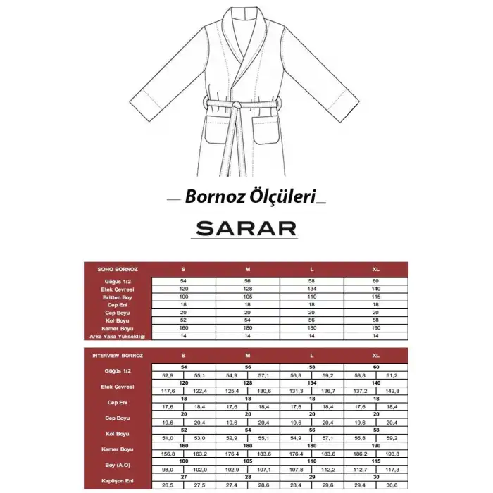 New Soho Unisex Bornoz Somon Medium