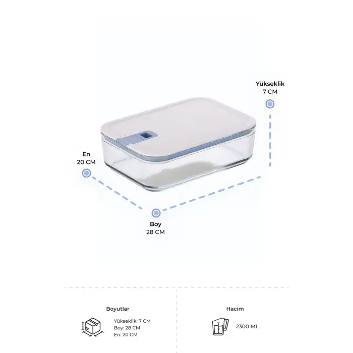 Perfect Seal Cam Saklama Kabı 2300 Ml.