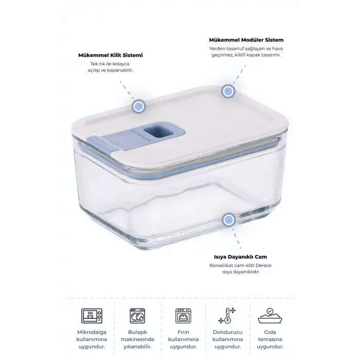 Perfect Seal Cam Saklama Kabı 500 Ml.