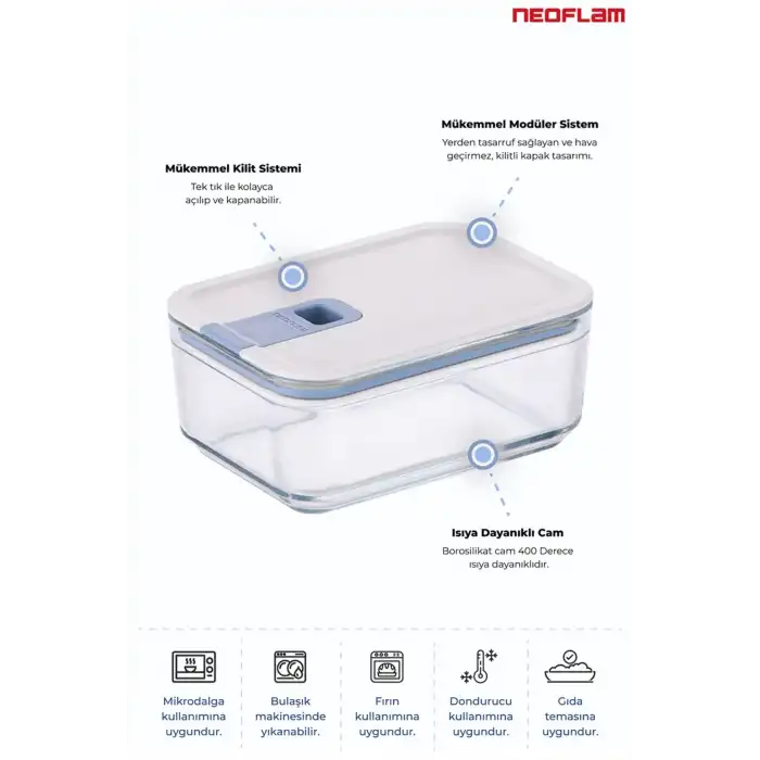 Perfect Seal Cam Saklama Seti 5 Parça