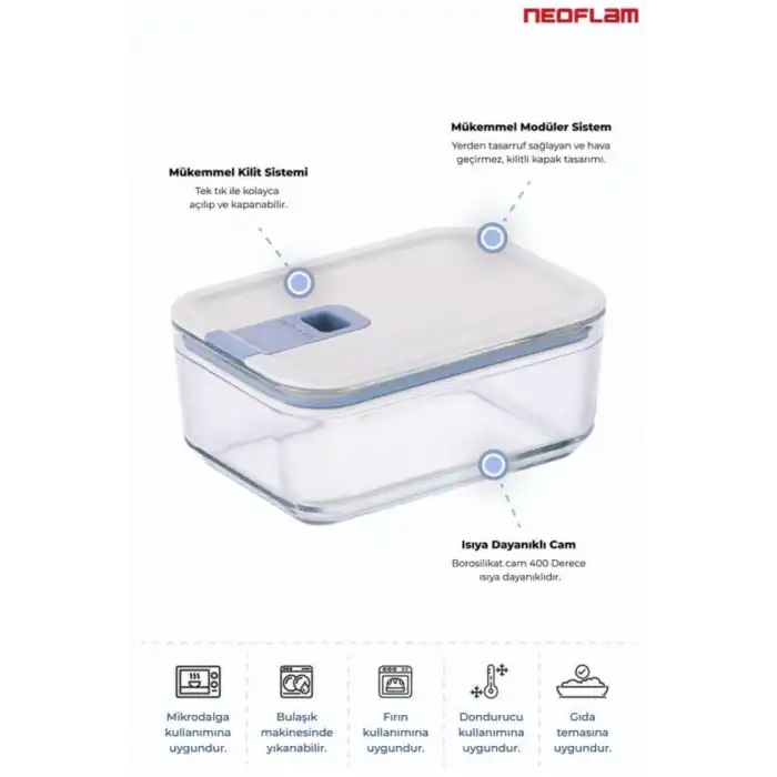 Perfect Seal Cam Saklama Seti 6 Parça