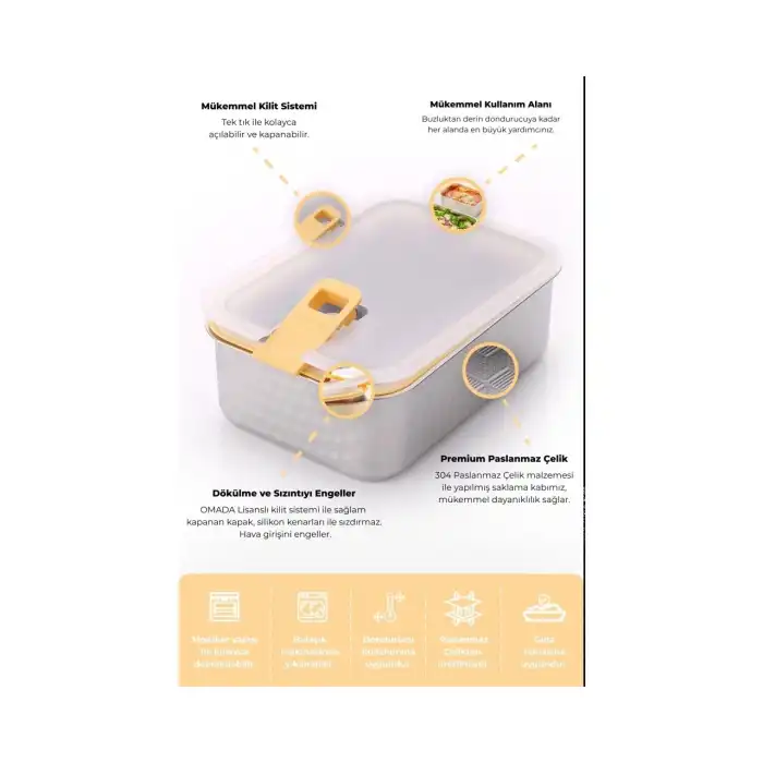 Perfect Seal Paslanmaz Çelik Saklama Kabı 4 Lü Set